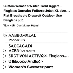 Custom Women's Winter Flared Joggers by Bangladeshi Factory-XL Size Flat Breathable Drawstring Outdoor Use - Product Image 3