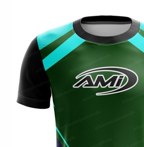 เสื้อยืดคอกลมแขนสั้นผู้ชาย พิมพ์ลายทั่วตัวด้วยเทคนิค Sublimation ระบายอากาศได้ดี แห้งเร็ว รับผลิตตามแบบ OEM พร้อมสกรีนโลโก้ - Product Image 4