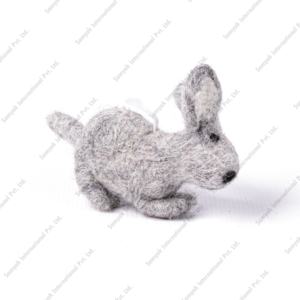 Conejo de Fieltro Hecho a Mano, Juguete de Peluche Suave para Decoración de Habitación Infantil, Regalo de Pascua Unisex para Mayores de 3 Años - Product Image 1