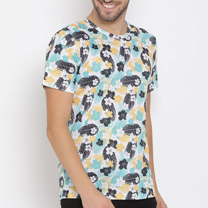 <b>Men's</b> O-Neck Short Sleeve Printed <b>Paisley</b> Pattern Knitted Casual T-<b>Shirt</b> Regular Fit X Customized Logo - Product Image 2