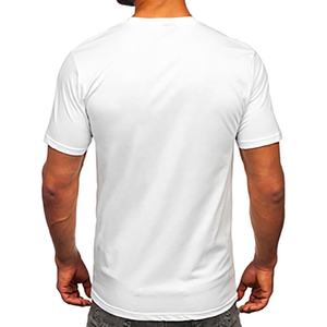 T-shirts en coton/polyester de haute qualité pour hommes, tricotés, vierges, à manches courtes, formels, personnalisables, respirants, grandes tailles, vente en gros - Product Image 5