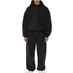 Conjunto de Sudadera con Capucha y Pantalones Deportivos Extra Grandes para Hombre, Color Verde Salvia, Estilo Casual, Traje Deportivo de 2 Piezas - Product Image 2