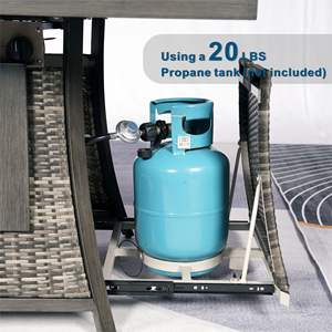 Juego de Muebles de Patio de 7 Piezas, Color Gris, con Sofá, Brasero, Contenedor para Hielo, Mesa de Comedor, Muebles de Comedor de Exterior de Primera Calidad - Product Image 3