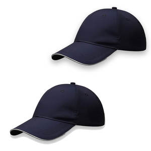 Casquette de baseball bleu marine personnalisable avec logo, vente en gros, casquette structurée à 6 panneaux avec visière sandwich et boucle métallique, casquette de sport bleu foncé - Product Image 6
