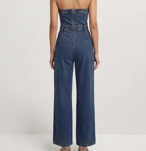 Ladies Cotton Denim Jumpsuit Comfortable Jean One Piece Everyday Casual Outfit Wholesale Supplier Jumpsuit <b>Playsuit</b> Overalls - Product Image 2
