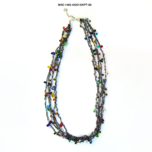 Collier élégant multicouche en crochet avec perles de verre, bijoux de mariage pour femme, perles colorées, fiançailles, qualité supérieure au meilleur prix de gros - Product Image 3