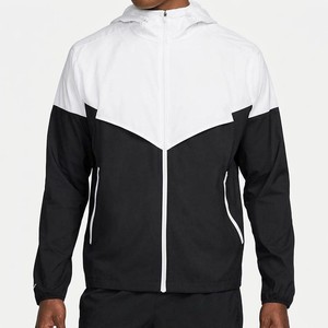 Premium Quality Men's Hooded Windbreaker <b>Jacket</b> Color Block Full Zip <b>Lightweight</b> <b>Running</b> Training Sports Outdoor Coat - Product Image 4