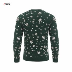 Pull-over en maille à col rond pour homme Corex, respirant, 100% coton, imprimé numériquement, pull d'hiver - Product Image 2