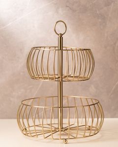 Luxury Multi Layer Metal <b>Fruit</b> Basket Rack Kitchen Countertop <b>Storage</b> Organizer for home hotel restaurant - Product Image 4