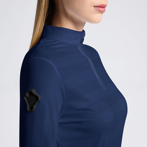 High Quality 4way Stretch Horse Riding Equestrian Shirt Top <b>Base</b> <b>Layer</b> Competition Show Shirt Polo in Soft Feel Technical Fabric - Product Image 1