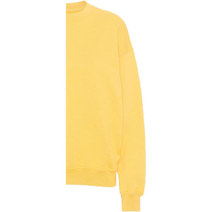Custom Women's Eco-Friendly Windproof Breathable 220g Knitted 100% Cotton Fleece Oversized Crew <b>Neck</b> Solid Sweatshirt - Product Image 5