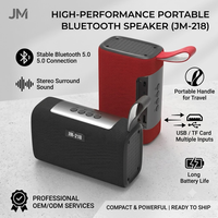 Lecteur audio sans fil JM-218 avec subwoofer puissant pour camping extérieur, urgence, volume élevé, longue autonomie, vente en gros
