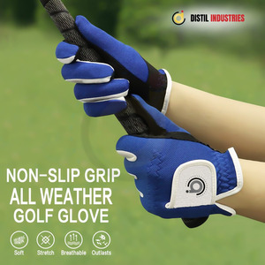 Gants de sport d'extérieur unisexes en cuir de mouton pur bleu-noir, doux et respirants, avec protection de la paume, vente en gros DISTIL INDUSTRIES - Product Image 2