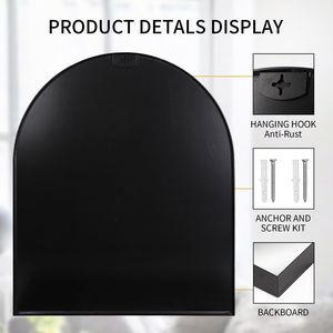 Specchio Moderno Nero da 30 x 36 Pollici con Cornice in Metallo Profondo per Camera da Letto, Soggiorno, Ingresso - Product Image 5