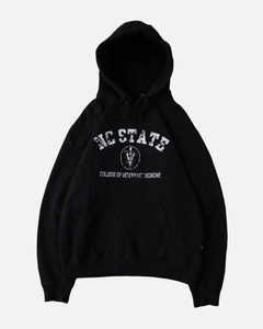 Sudadera con capucha del Colegio Estatal de Medicina Veterinaria de Nc, unisex, extragrande, de algodón negro, felpa francesa, informal, para otoño - Product Image 5