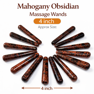Vente en gros de baguettes de massage en obsidienne naturelle de 4 pouces, polies, pour la guérison, la thérapie Reiki, la méditation, cadeaux - Product Image 3