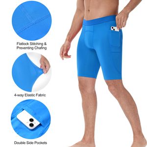 Shorts de compression haute performance pour hommes, pour l'entraînement, la salle de sport, la course à pied et le soutien sportif, la remise en forme et l'athlétisme - Product Image 1