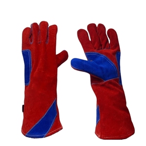 Gants de soudure en cuir de vachette de qualité supérieure, protection industrielle des mains, résistance au feu et à la chaleur, gants de barbecue - Product Image 1