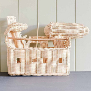 Rattan <b>tool</b> box construction <b>tools</b> pretend play set for baby boy high quality natural woven <b>toys</b> - Product Image 5