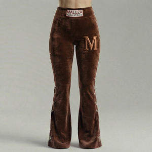 Leggings Elásticos Transpirables y Cómodos de Alta Calidad, Ecológicos, con Pedrería en Forma de Estrella, Color Morado, Pantalones de Moda Urbana para Mujer - Product Image 1