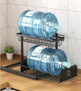 OEM/ODMMulti 2-Tier Foldable Waterproof Kitchen Storage <b>Rack</b> Space Saving <b>Dish</b> Bowl Organizer Countertop Shelf Holder - Product Image 2