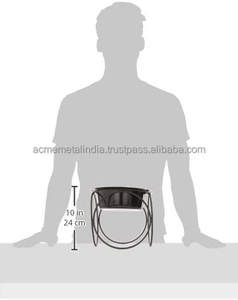 Acme Metal 100% Pure Stainless Steel Round <b>Pet</b> <b>Bowl</b> Black Powder Coated with Wire Base Indian Design for Dog Feeding Made India - Product Image 6