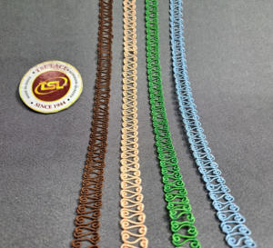 Dentelle colorée en polyester et coton crochetée de qualité supérieure, nouveau design, soluble dans l'eau, meilleur prix, pour vêtements décoratifs - Product Image 1