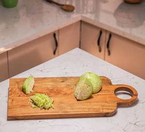 Planche à découper en bambou naturel, écologique et durable, de forme rectangulaire, passe au lave-vaisselle, durable pour la cuisine quotidienne - Product Image 2