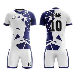 ชุดยูนิฟอร์มฟุตบอล เสื้อและกางเกงขาสั้นผ้าโพลีเอสเตอร์นุ่มสบาย สำหรับการฝึกซ้อมระดับมืออาชีพ - Product Image 4