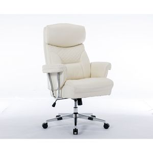 Sedia da Ufficio Ergonomica in Pelle, Schienale Alto, Capacità 300 lbs, Comfort Elevato, Sedia da Scrivania in Pelle Sintetica Spessa - Product Image 1