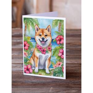 การ์ดอวยพร Shiba Inu luau แปลกๆขนาด8 A7ขนาด5x7พร้อมซอง - Product Image 2