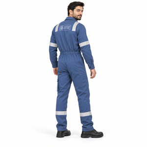 Ropa de Trabajo Industrial Resistente al Fuego al por Mayor, Mono de Trabajo de Mezcla de Poliéster, Uniforme de Alta Visibilidad Antibacteriano - Product Image 3