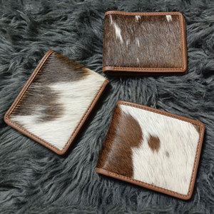Handmade Genuine Leather Cowhide <b>Wallet</b> In Solid Color Top Selling Product Vintage Fold Short <b>Wallets</b> For Sale - Product Image 1