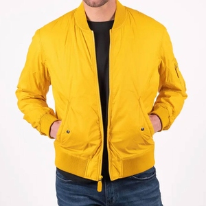 Chaqueta Varsity con Capucha para Hombre, Estilo Bomber, Tela Suave, Diseño Personalizado, Cierre de Media Cremallera, Grosor Estándar, Frente Universitario - Product Image 2