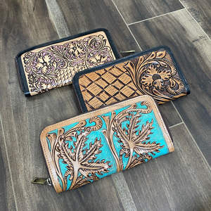 2025 último diseño billetera de cuero de vaca mecanizada a mano moda cuero genuino cierre de cremallera tarjetero embrague para mujer - Product Image 4