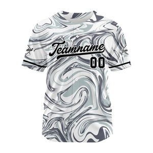 Camiseta de Béisbol Personalizada con Estampado Completo, Unisex, Manga Corta, Transpirable, de Poliéster, con Nombre del Equipo 00, Impresión Digital, Corte Regular, para Adultos - Product Image 1