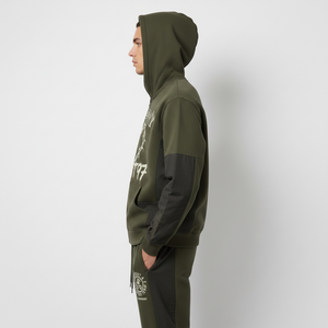 Custom Unisex Acid Wash Applique Patch Zip Hoodie Shorts <b>Set</b> Graphic Streetwear OEM ODM Private Label Apparel Manufacturer - Product Image 4