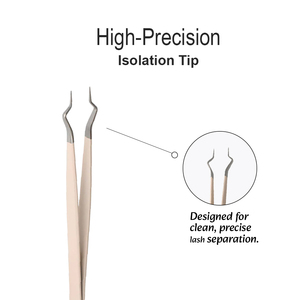 Pince à épiler professionnelle Iso Pro en acier inoxydable pour extensions de cils, avec poignée antidérapante et conception de précision - Product Image 5