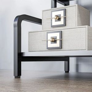 Free Standing 3-Tier Black Metal Printer Stand Practical Black Storage Shelf Unit - Product Image 6