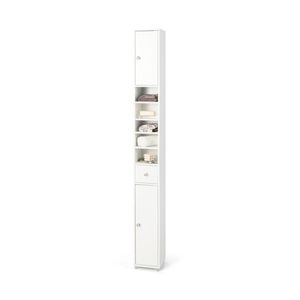 Mobile Bagno Sottile Autoportante in Legno con Cassetto e Ripiani Regolabili - Arredo Moderno di Lusso per Camera da Letto, Casa, Hotel - Product Image 1