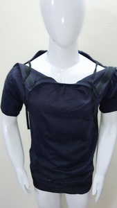 Camiseta de Manga Corta de Algodón 100% Jersey, Lisa, Informal, para Recuperación de Cirugía de Hombro, con Botones en Ambos Hombros, para Hombre - Product Image 2