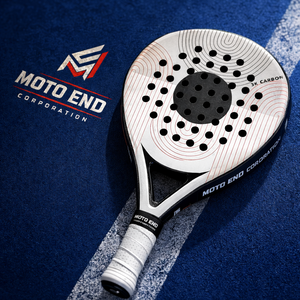 Raquette de padel professionnelle personnalisée en gros, haute qualité, design goutte d'eau, cadre en fibre de carbone aérodynamique, noyau en EVA, durable et légère - Product Image 3