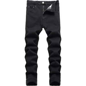 กางเกงยีนส์ผ้ายืดทรงสลิมฟิตสำหรับผู้ชาย – กางเกงยีนส์ฟอกสีสำหรับสไตล์ลำลองในชีวิตประจำวัน - Product Image 1