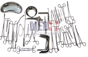 Ensemble d'instruments chirurgicaux avec boîte de rangement Ensemble de 50 instruments de césarienne en acier inoxydable - Product Image 6