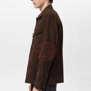 Timeless Casual Winter <b>Suede</b> <b>Leather</b> <b>Jacket</b> Stand Front Breathable Windproof Refined Texture Comfortable Wear Designed for - Product Image 4