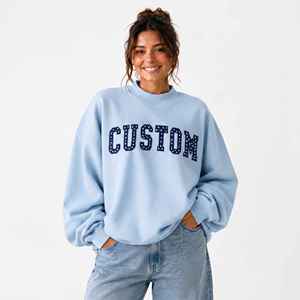 เสื้อสเวตเตอร์คอเต่า แขนยาว ผ้าฝ้ายนุ่ม สไตล์สตรีทแวร์ ปักลายตามสั่ง ทรงโอเวอร์ไซส์ สำหรับผู้หญิง - Product Image 1