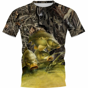 Camisetas de Pesca para Hombre con Protección UV UPF 50+, de Secado Rápido, Manga Corta, con Capucha y Protector de Cuello, Camisetas de Pesca de Algodón - Product Image 2