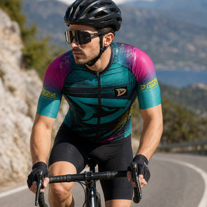 Maillot de cyclisme rétro Y2K personnalisé OEM pour hommes, manches courtes, maille respirante, impression par sublimation, maillot de vélo de route VTT - Product Image 6