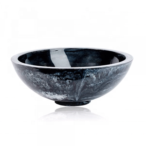 Tazón Azul de Resina con Esmalte Agrietado, Diseño Moderno, Apto para Lavavajillas, para Frutas y Bocadillos, Uso Doméstico - Product Image 5