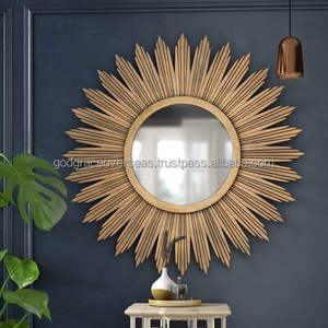 Offre Spéciale décoratif métal Sunburst rond miroir décoratif mural miroir Design moderne luxe décor à la maison miroir mural - Product Image 3